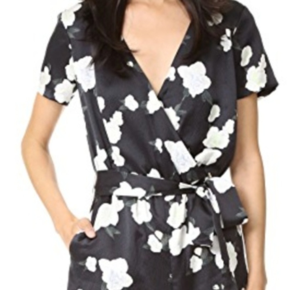 Club Monaco Silk Floral Zemphira Romper